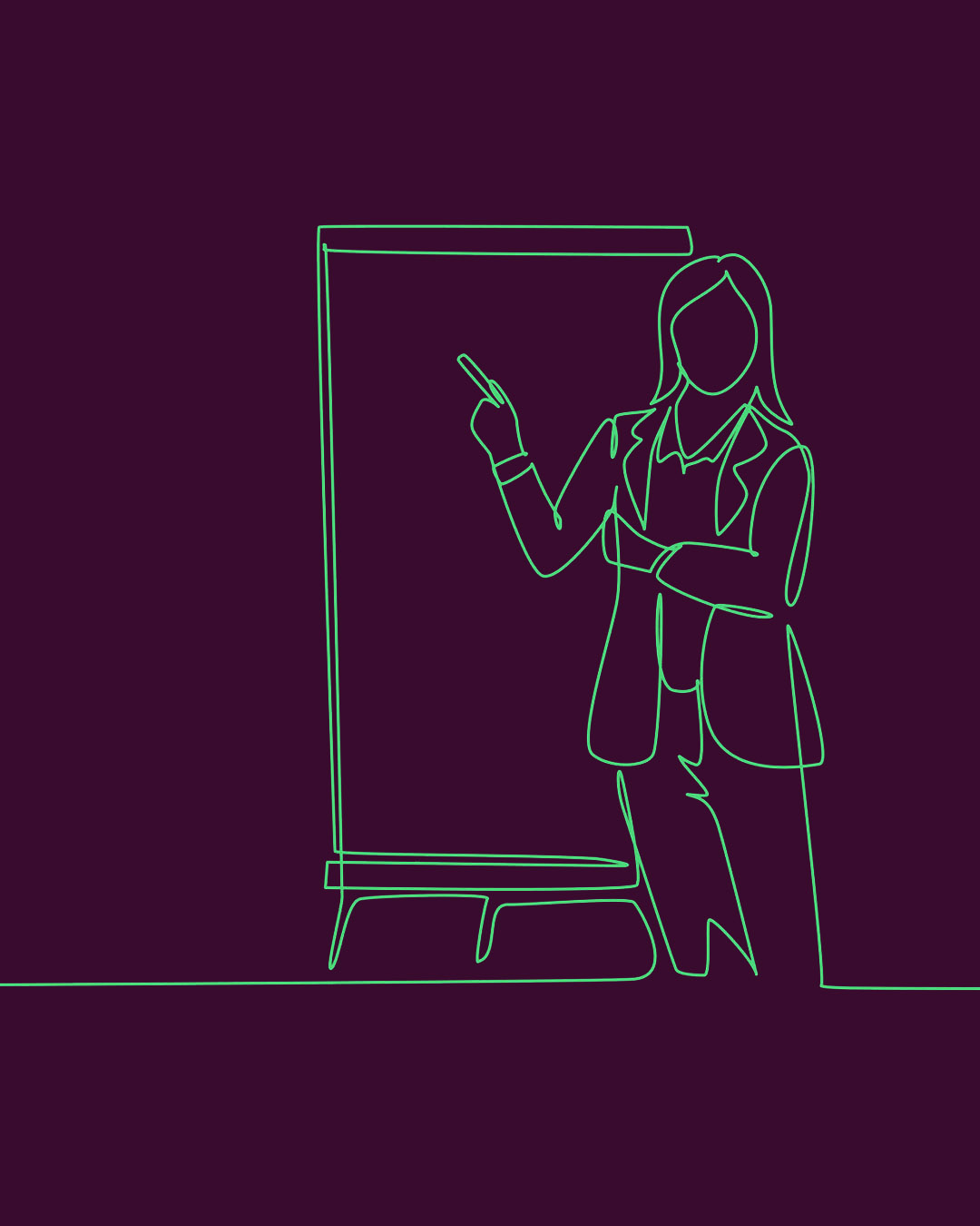 INTREAL Icon Frau vor Whiteboard